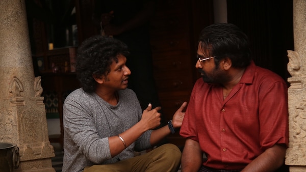 Lokesh Kanagaraj and Vijay Sethupathi on the sets of Vikram