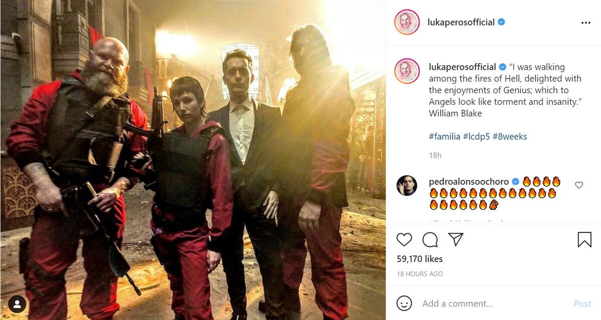 Money Heist Part 5 Marseille shares BTS photo posing with 'familia' Tokyo, Berlin and Helsinki