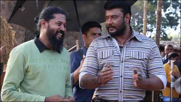 Maasthi with Darshan on 'Kaatera' sets