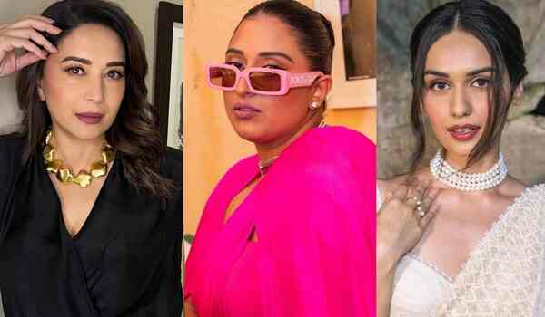 Madhuri Dixit, Manushi Chhillar, Kajal Aggarwal gracefully attend Anita Dongre's Jaipur show