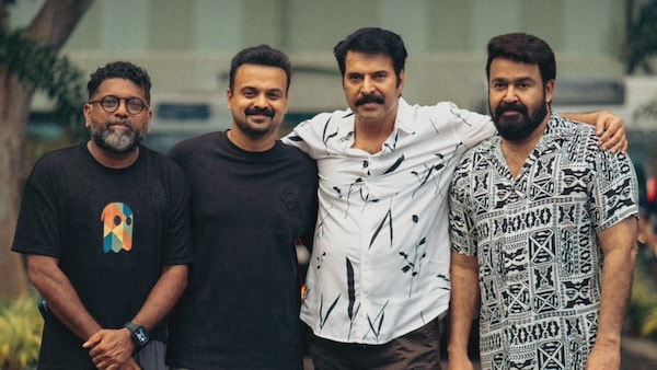 Mahesh Narayanan, Kunchacko Boban, Mammootty and Mohanlal | PC: Sameer Sakariya