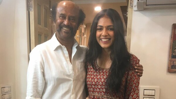 Malavika with Rajini