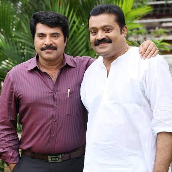 Mammootty and Suresh Gopi in The King and The Commissioner.