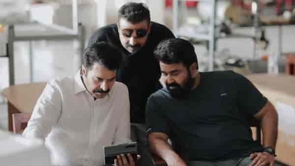 Mammootty, Kunchacko Boban, and Mohanlal at the location of Mahesh Narayanan's next.