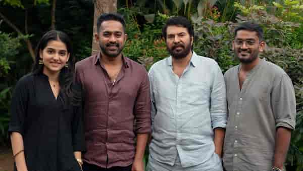 Mammootty poses with team Rekhachithram; Asif Ali, Anaswara Rajan pen heartfelt notes