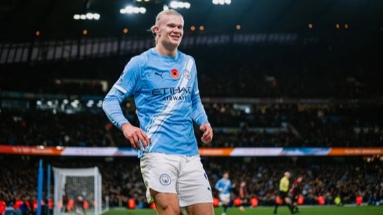 Erling Haaland has 28 goals in the Premier League in the 2025 calendar year. Image | mancity.com