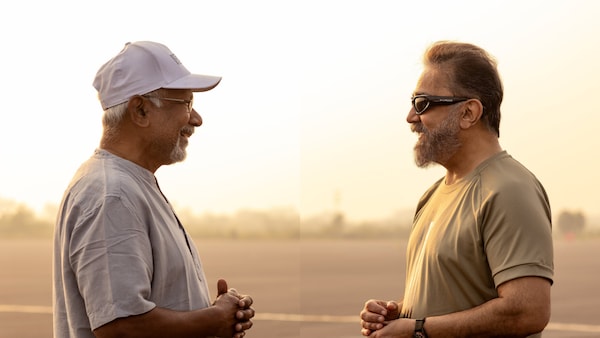 Mani Ratnam and Kamal Haasan on the sets of Thug Life