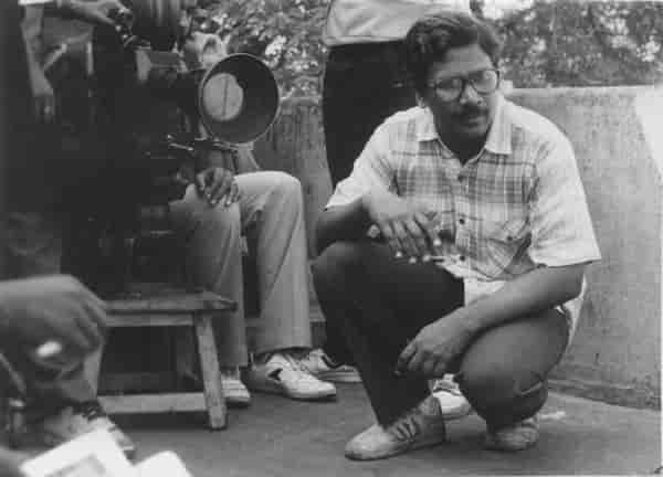 Mani Ratnam on the sets of Nayakan