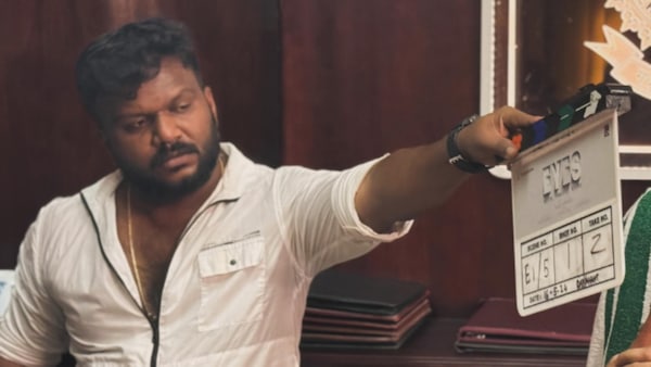 Manu Ashokan on the sets of Eyes
