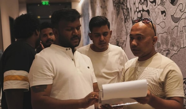 Manu Ashokan on the sets of Eyes