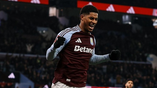 Marcus Rashford had 10 contributions in 17 games for Aston Villa last season. Image | Aston Villa on X