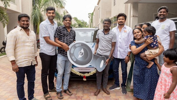 Maamannan success celebrations: Udhayanidhi Stalin gifts THIS brand new luxury car to Mari Selvaraj