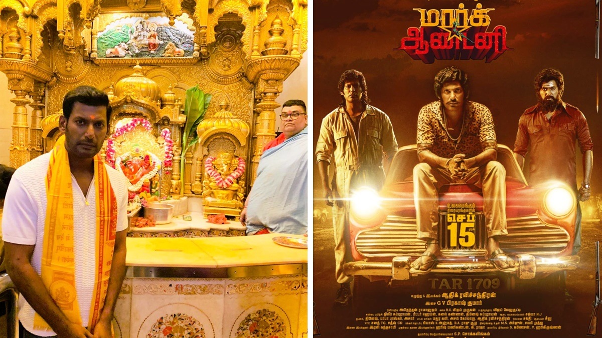 Mark Antony star Vishal pays a visit to THIS popular Mumbai temple after releasing the Hindi trailer