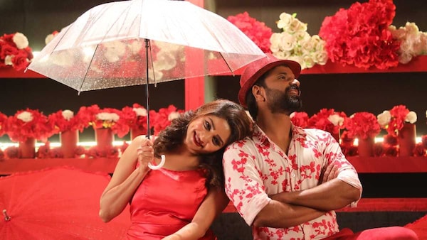 Sathish and Rachita in a still from the song