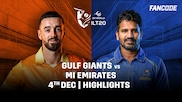 Gulf Giants beat MI Emirates by 6 wickets | Match 3
