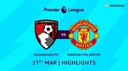 Bournemouth 2-2 Manchester United: Highlights