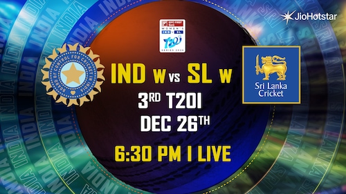 India W vs Sri Lanka W: 3rd T20I