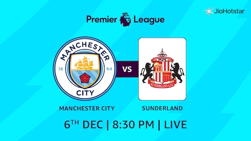 Manchester City vs Sunderland