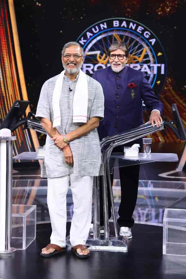 Amitabh Bachchan and Nana Patekar on KBC 16