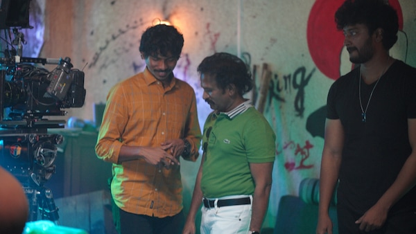 With producer James Watt Kommu and Santosh