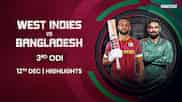 West Indies beat Bangladesh by 4 wickets | 3rd ODI