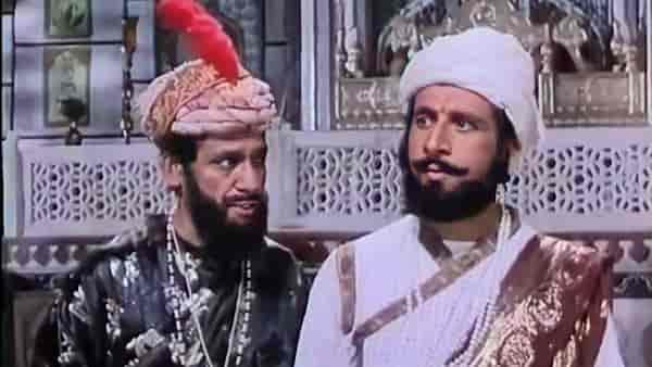 Om Puri and Naseeruddin Shah as Aurangzeb and Shivaji respectively in Shyam Benegal's Bharat Ek Khoj. YouTube screengrab.