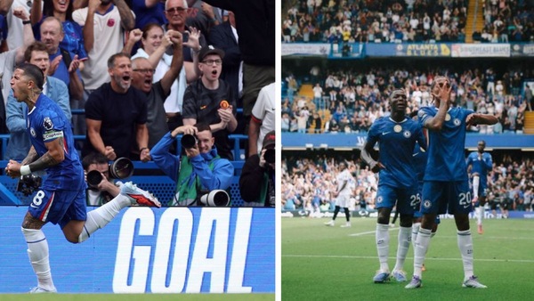 Stills from Chelsea vs Fulham. Photos via Premier League.