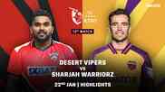 Desert Vipers beat Sharjah Warriorz by 10 wickets | Match 15