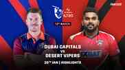 Dubai Capitals beat Desert Vipers by 6 wickets | Match 13