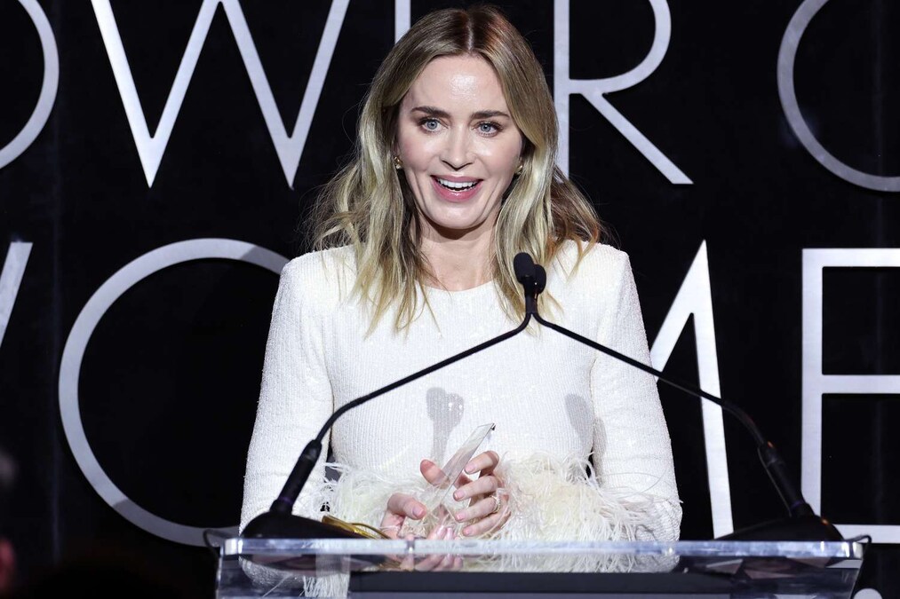 Fill in the blank. As a young girl Emily Blunt had this issue of ________ and is now a Board member of The American Institute of ___________.  Same word for both blanks.