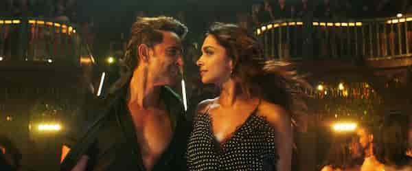 Hrithik Roshan and Deepika Padukone in a still from Fighter