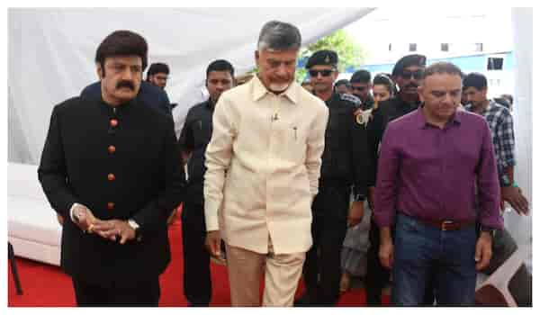 Balakrishna welcomes Chandra Babu Naidu