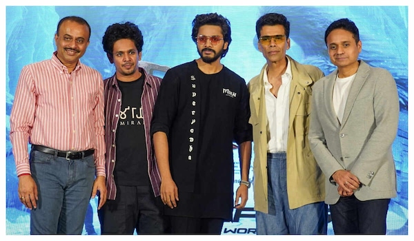 Karan Johar and Teja Sajja at the Mirai event