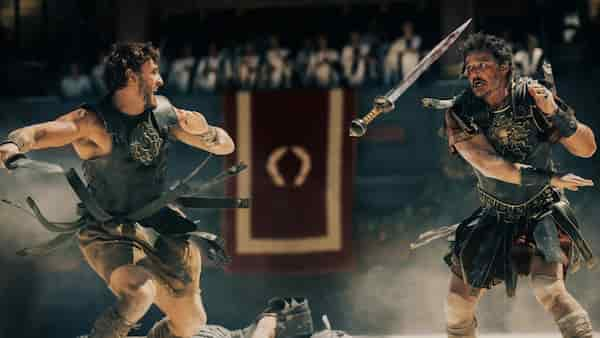 Still from Gladiator II.