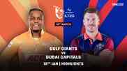 Gulf Giants beat Dubai Capitals by 6 wickets | Match 10