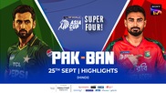 Pakistan vs Bangladesh - Super Four - Highlights - 25 Sep 2025