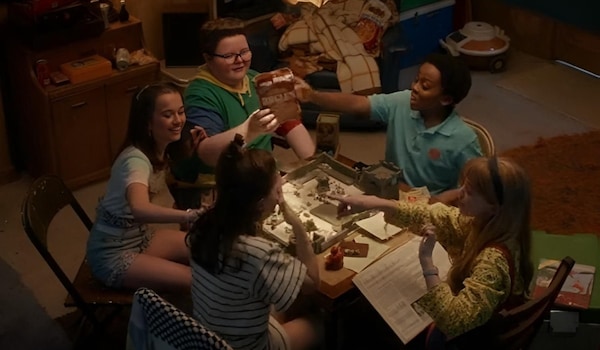 Holly Wheeler and her friends playing D&D