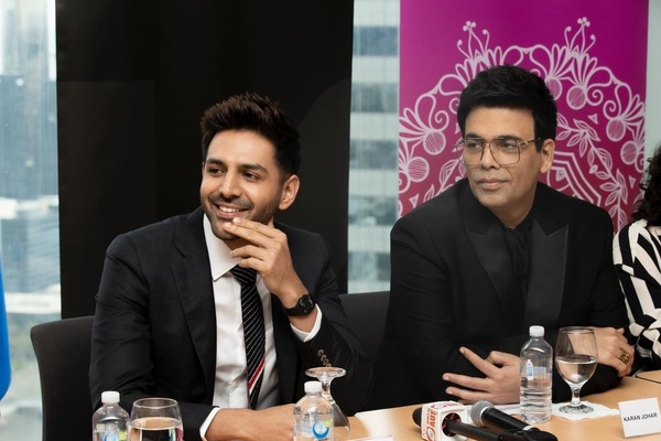 Karan Johar and Kartik Aaryan at IFFM 2023