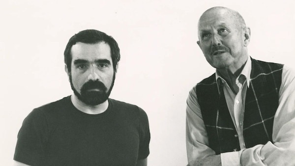 A younger Martin Scorsese with Michael Powell. A still from Made In England.