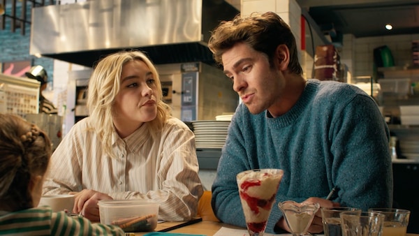 Andrew Garfield and Florence Pugh in a still from We Live in Time