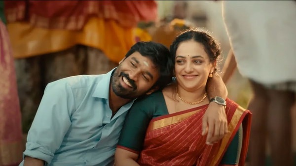 Dhanush and Nithya Menen in Thiruchitrambalam.