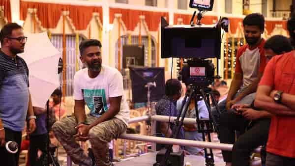 Filmmaker C Prem Kumar on the sets of Meiyazhagan.