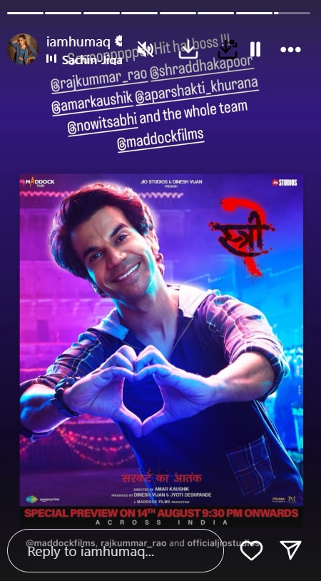 Huma Qureshi reviews Stree 2.