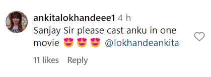 Netizens react to Ankita Lokhande's post.