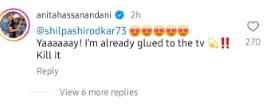 Anita Hassanandani's comment.