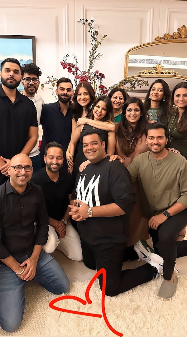 Virat Kohli and Anushka Sharma at their wedding anniversary celebration