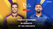 MI Emirates beat Sharjah Warriorz by 9 wickets | Match 11