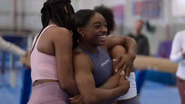 Still from Simone Biles Rising.