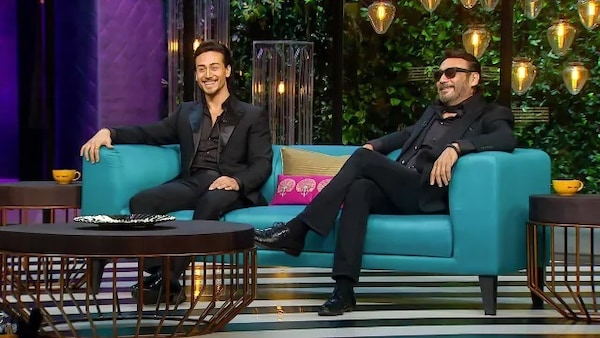 Tiger Shroff with Jackie Shroff on Koffee With Karan