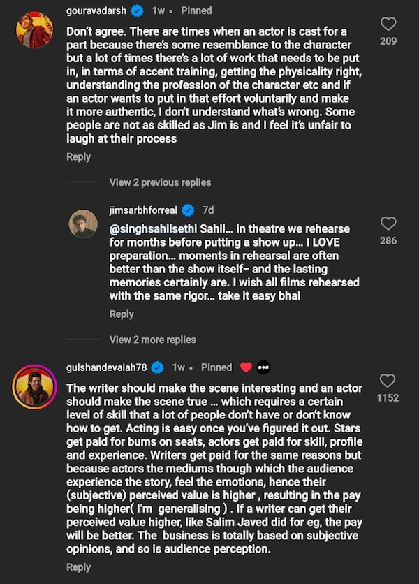 Gulshan Devaiah and Adarsh Gourav on Jim Sarbh's statement (Courtesy: Chalchitra Talks/Instagram)